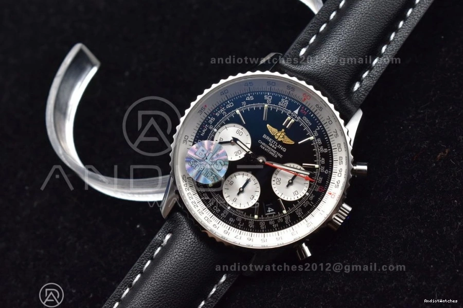 916 SS 1 BLS Edition 1:1 Black Navitimer A on 43mm Best Bracelet Popular Dial Leather 0118